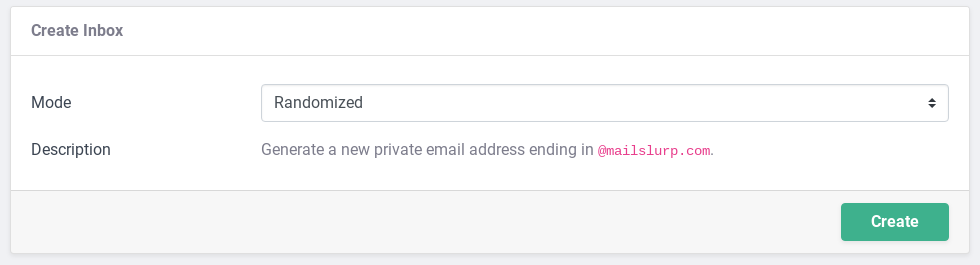 Create email address